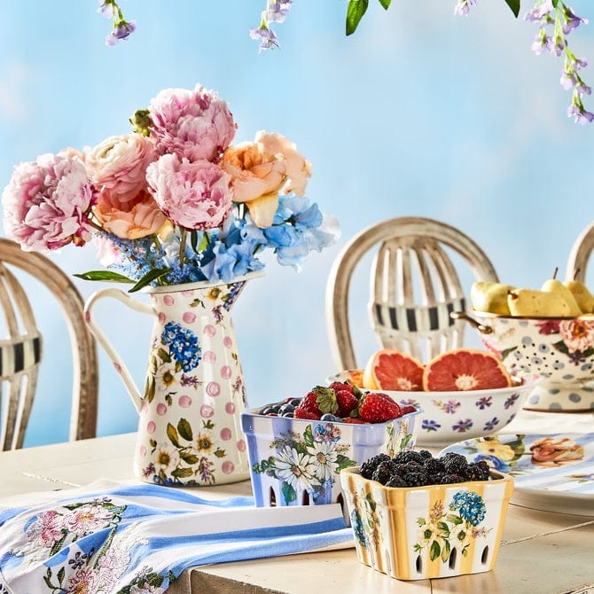 MacKenzie-Childs Pitchers Wildflowers Enamel Medium Practical Pitcher - Pink