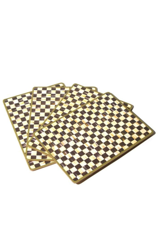 MacKenzie-Childs Placemats Courtly Check Cork Back Placemats - Set of 4