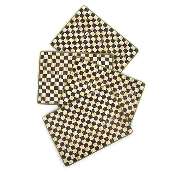 MacKenzie-Childs Placemats Courtly Check Cork Back Placemats - Set of 4