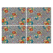 MacKenzie-Childs Placemats Courtly Flower Market Cork Back Placemats - Set of 4
