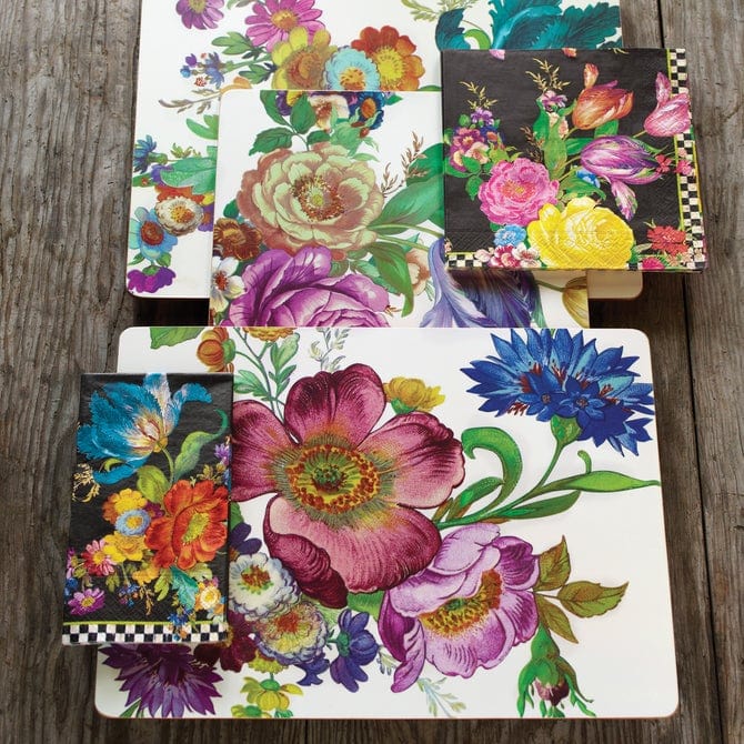 MacKenzie-Childs Placemats MacKenzie-Childs Flower Market Placemats - White - Set of 4