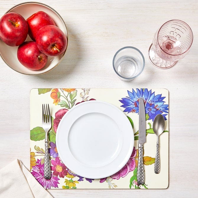 MacKenzie-Childs Placemats MacKenzie-Childs Flower Market Placemats - White - Set of 4