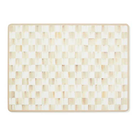 MacKenzie-Childs Placemats Mocha Check Cork Back Placemats, Set of 4