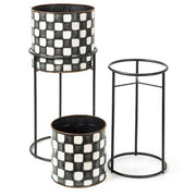 MacKenzie-Childs Planter Check It Out Planters, Set of 2