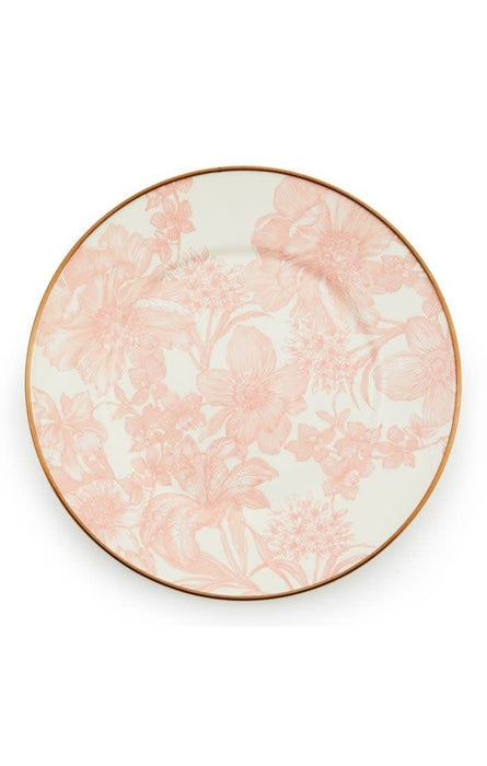 MacKenzie-Childs Plates English Garden Enamel Salad/Dessert Plate - Rosy