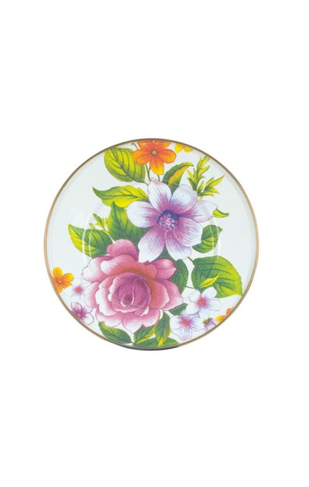 MacKenzie-Childs Plates Flower Market Salad/Dessert Plate - White