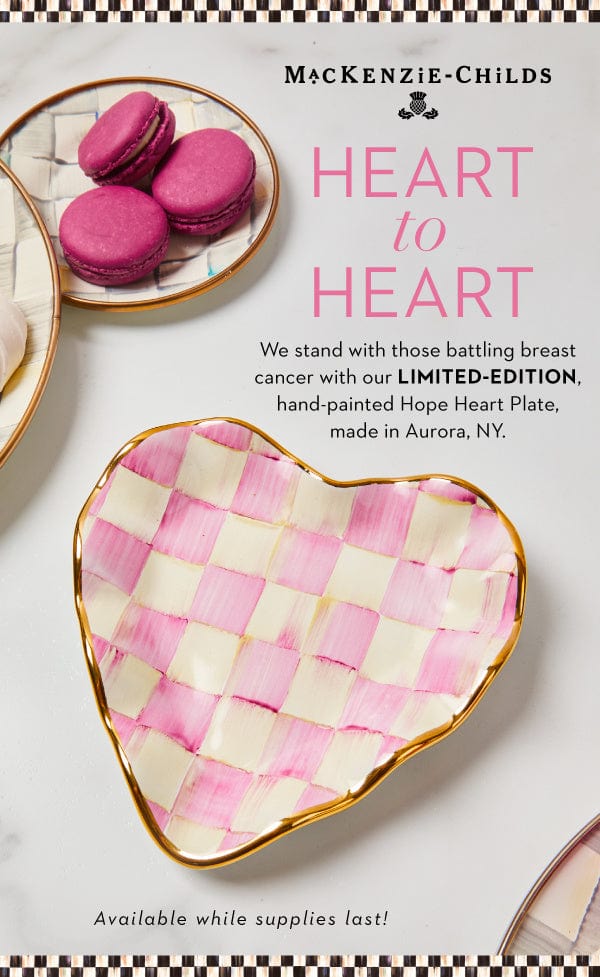 MacKenzie-Childs Plates Hope Heart Plate