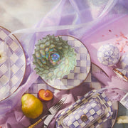 MacKenzie-Childs Plates Mackenzie-Childs Violet Check Salad/Dessert Plate