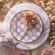 MacKenzie-Childs Plates Mackenzie-Childs Violet Check Salad/Dessert Plate