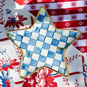 MacKenzie-Childs Plates Royal Check Star Plate - Limited Edition - FINAL SALE