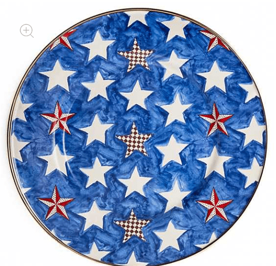 MacKenzie-Childs Plates Royal Star Enamel Salad/Dessert Plate