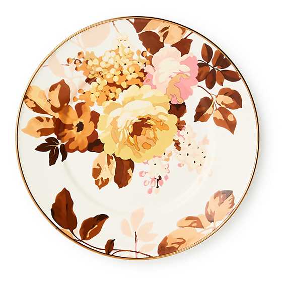 MacKenzie-Childs Plates Wild Rose White Salad Plate
