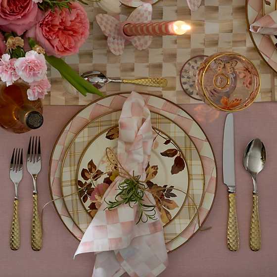 MacKenzie-Childs Plates Wild Rose White Salad Plate