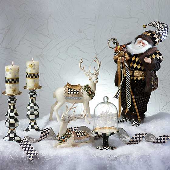 MacKenzie-Childs Platter Mackenzie-Childs Courtly Check Pedestal with Cloche