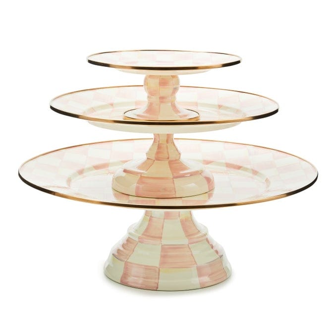 MacKenzie-Childs Platter Mackenzie-Childs Rosy Check Mini Pedestal Platter
