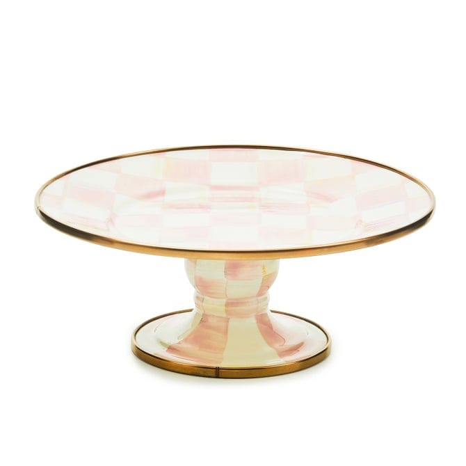 MacKenzie-Childs Platter Mackenzie-Childs Rosy Check Mini Pedestal Platter