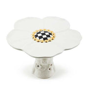 MacKenzie-Childs Platter White Rabbit Ceramic Pedestal Platter