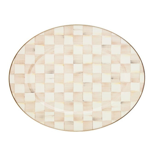 MacKenzie-Childs Platters & Serving Trays Mackenzie-Childs Mocha Check Large Oval Platter