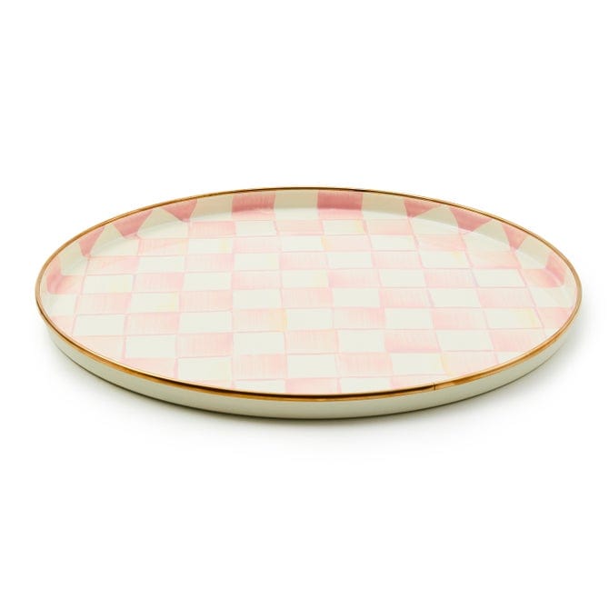 MacKenzie-Childs Platters & Serving Trays Rosy Check Round Tray