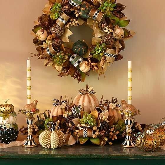 MacKenzie-Childs Pumpkins Autumn Harvest Pumpkin - Ivory Jewel