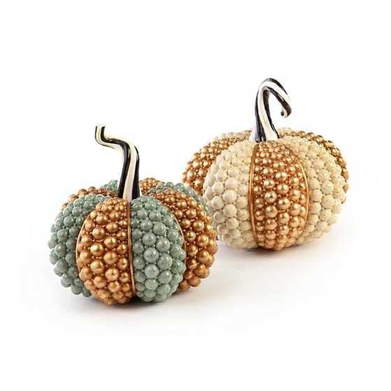 MacKenzie-Childs Pumpkins Autumn Harvest Pumpkin - Ivory Jewel