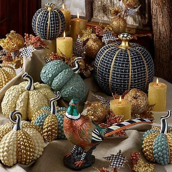 MacKenzie-Childs Pumpkins Autumn Harvest Pumpkin - Ivory Jewel
