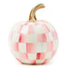 MacKenzie-Childs Pumpkins Bubblegum Pink Check Mini Pumpkin