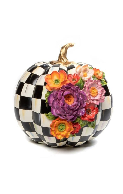 MacKenzie-Childs Pumpkins Cascade Floral Pumpkin