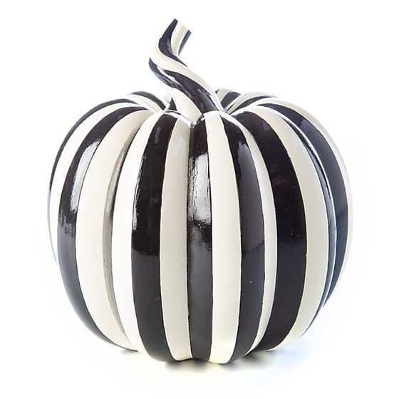 MacKenzie-Childs Pumpkins Courtly Pinstripe Pumpkin - Small