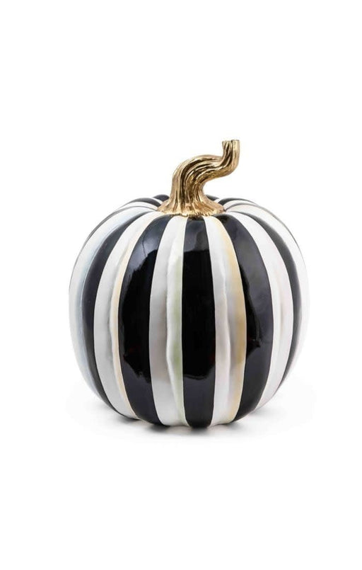 MacKenzie-Childs Pumpkins Courtly Stripe Glossy Pumpkin - Large