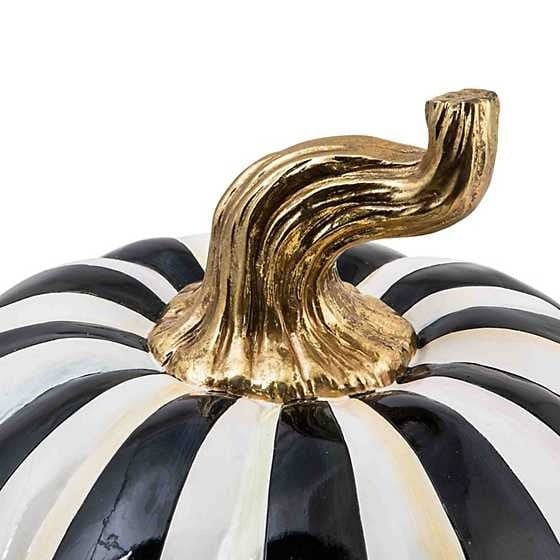 MacKenzie-Childs Pumpkins Courtly Stripe Glossy Pumpkin - Large