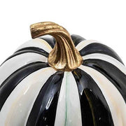 MacKenzie-Childs Pumpkins Courtly Stripe Glossy Pumpkin - Small