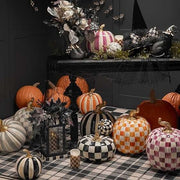 MacKenzie-Childs Pumpkins Courtly Stripe Glossy Pumpkin - Small