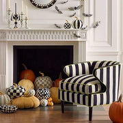 MacKenzie-Childs Pumpkins Courtly Stripe Glossy Pumpkin - Small