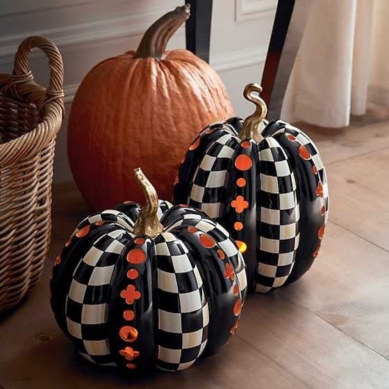 MacKenzie-Childs Pumpkins Cutout Illuminated Pumpkin - Short FINAL SALE