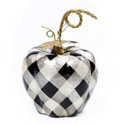 MacKenzie-Childs Pumpkins Elegant Plaid Capiz Pumpkin