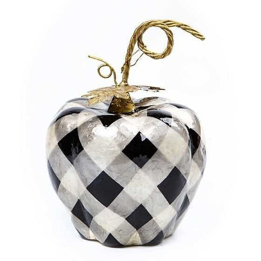 MacKenzie-Childs Pumpkins Elegant Plaid Capiz Pumpkin