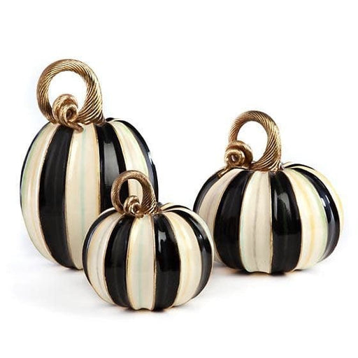 MacKenzie-Childs Pumpkins Elegant Stripe Pumpkin - Small