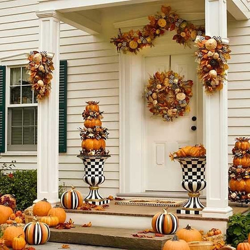 MacKenzie-Childs Pumpkins Fairytale Stripe Pumpkin