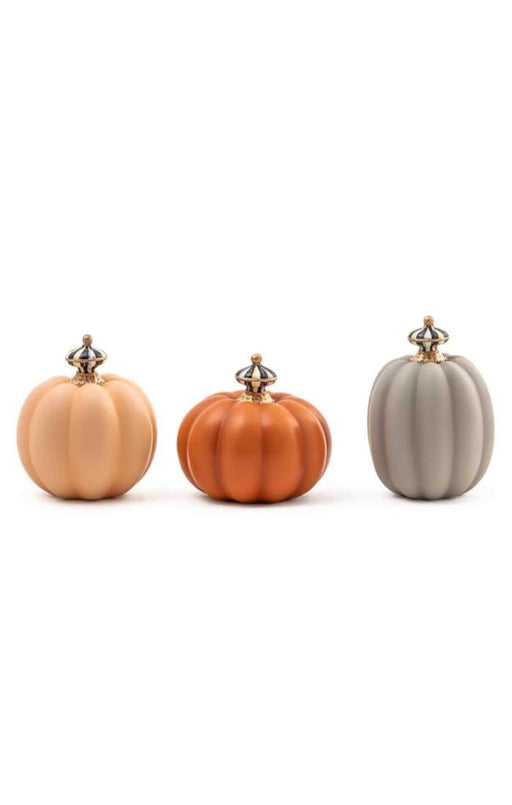 MacKenzie-Childs Pumpkins Fall on the Farm Mini Pumpkins - Set of 3