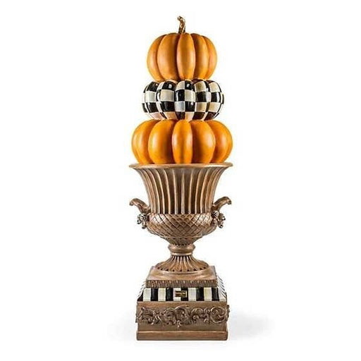 MacKenzie-Childs Pumpkins Fall On The Farm Stacked Pumpkin Urn