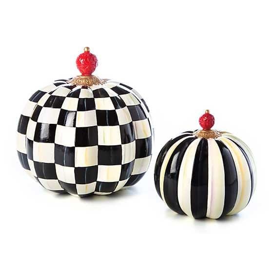 MacKenzie-Childs Pumpkins Finial Stripe Pumpkin - Mini