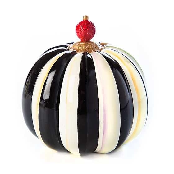 MacKenzie-Childs Pumpkins Finial Stripe Pumpkin - Mini