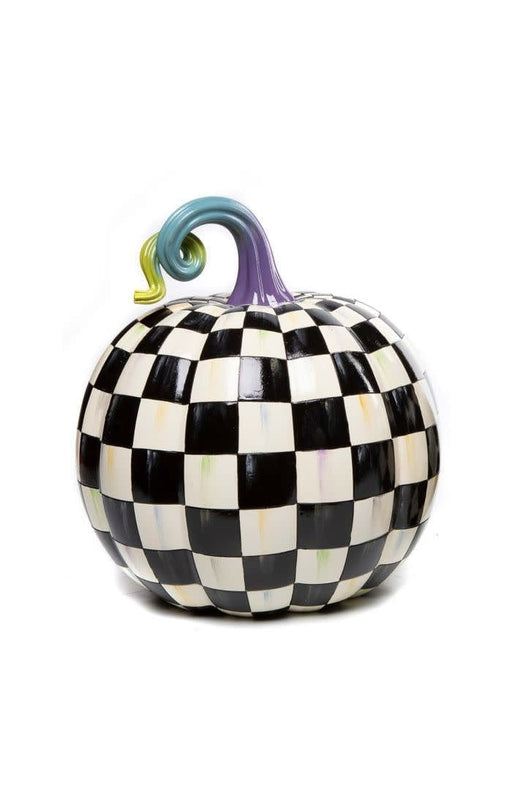 MacKenzie-Childs Pumpkins Fortune Teller Courtly Check Pumpkin - Large