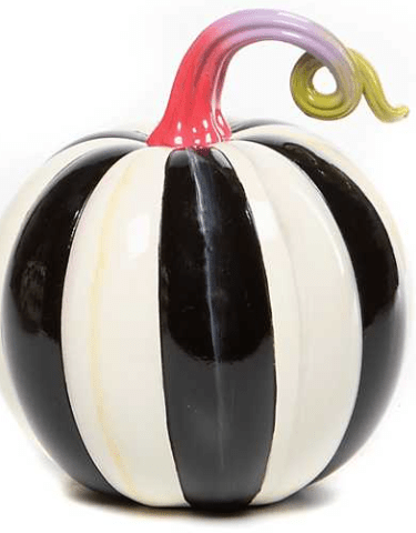 MacKenzie-Childs Pumpkins Fortune Teller courtly Stripe Pumpkin - Small - FINAL SALE