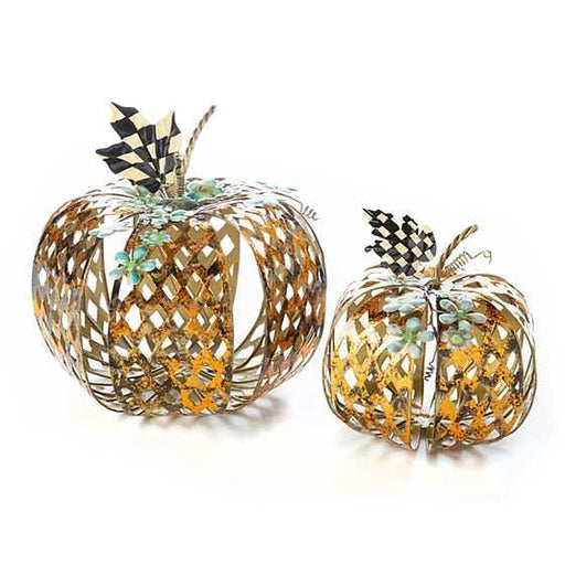 MacKenzie-Childs Pumpkins Harlequin Filigree Pumpkin - Large