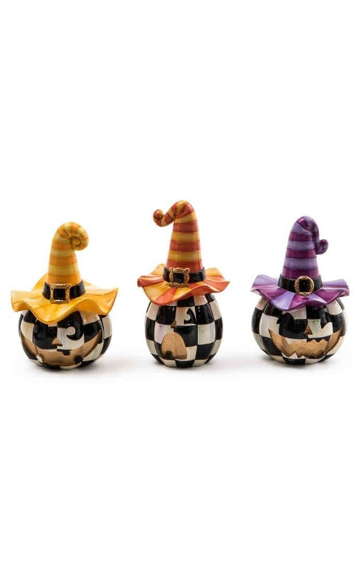 MacKenzie-Childs Pumpkins Mini Happy Jack Pumpkins - Set of 3