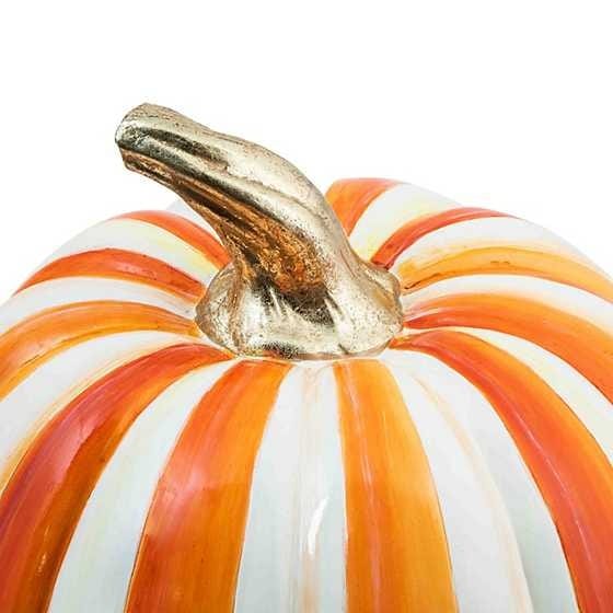 MacKenzie-Childs Pumpkins Orange Stripe Pumpkin - Medium