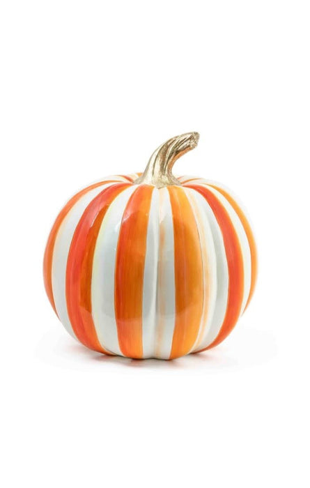 MacKenzie-Childs Pumpkins Orange Stripe Pumpkin - Medium