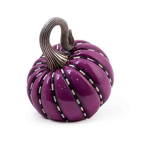 MacKenzie-Childs Pumpkins Plum Piped Pumpkin - FINAL SALE